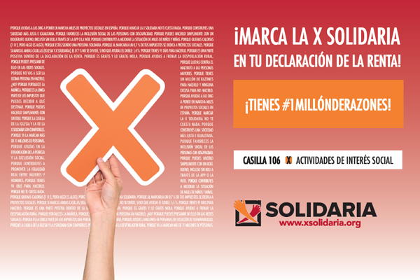 Marca la x solidaria en tu declaración de la renta