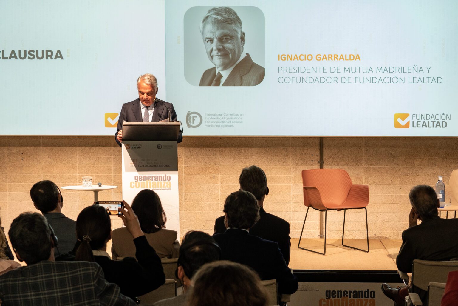 Ignacio Garralda, presidente de Mutua Madrileña y cofundador de Fundación Lealtad, clausura la Conferencia Internacional de Evaluadores de ONG